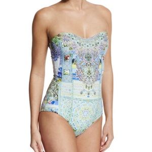 CAMILLA *My Marjorelle* strapless embellished one piece swim bathing suit S